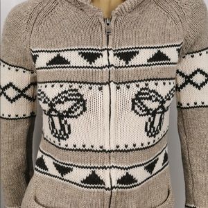 ARITZIA TNA Lambswool Zip-Up Sweater in S